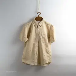 پیراهن کنف آستین کوتاه  Good Day