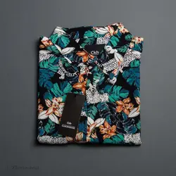 پیراهن هاوایی ClockHouse طرح برگ و ببر
