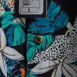 پیراهن هاوایی ClockHouse طرح برگ و ببر