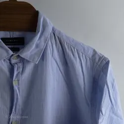 پیراهن کنف آستین کوتاه   Zara Man