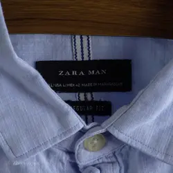 پیراهن کنف آستین کوتاه   Zara Man