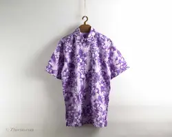 پیراهن هاوایی طرحدار بنفش