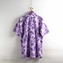 پیراهن هاوایی طرحدار بنفش