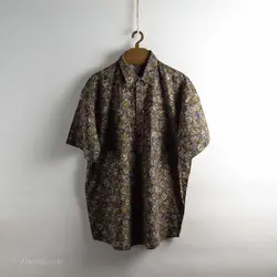 پیراهن نخی آستین کوتاه  طرحدار