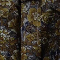 پیراهن نخی آستین کوتاه  طرحدار