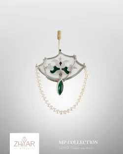 سنجاق سینه نقره سپیدی