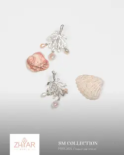 گوشواره نقره مرجان