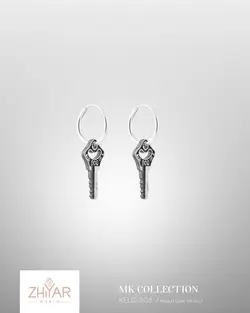 گوشواره نقره کلید ۸۰۸