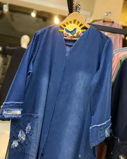 مانتو جین جیب پولک