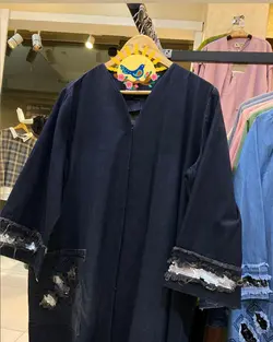 مانتو جین جیب پولک