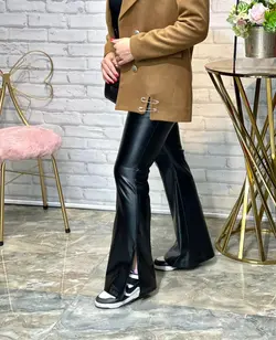 شلوار دمپا بغل چاک چرم داخل خز (2065)