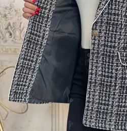 کت شنل تک دکمه آهو (2464)