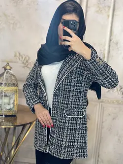 کت شنل تک دکمه آهو (2464)