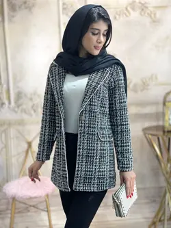 کت شنل تک دکمه آهو (2464)