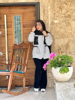 پالتو شنل ترکیبی کمرگت (2501)