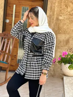 پالتو شنل ترکیبی کمرگت (2501)