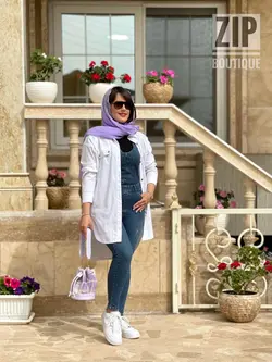 شومیز سفید بغل زیپ (1410)