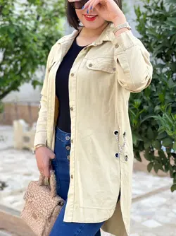 شومیز کرم بغل زنجیردار(1417)