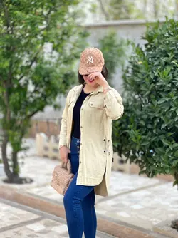 شومیز کرم بغل زنجیردار(1417)