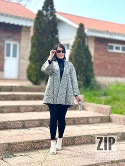 مانتو ژاکارد مزونی عیدانه(۱۳۴۶)