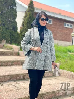 مانتو ژاکارد مزونی عیدانه(۱۳۴۶)