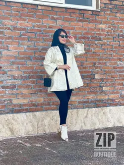 مانتو ژاکارد مزونی عیدانه(۱۳۴۶)