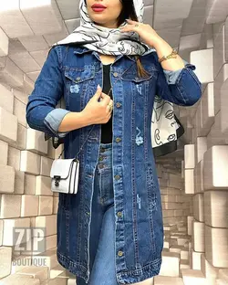 کت جین قد۹۰ ضخیم پاییزه(1009)