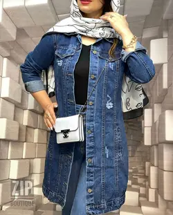 کت جین قد۹۰ ضخیم پاییزه(1009)