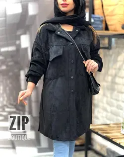 مانتو کبریتی پاییزه تکرنگ مشکی(۱۱۰۹)