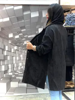 مانتو کبریتی پاییزه تکرنگ مشکی(۱۱۰۹)