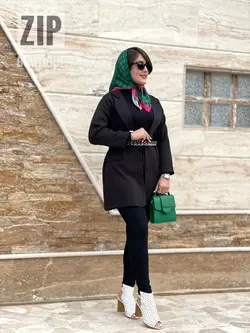 مانتو کتی دخترونه کمر زنجیردار(۱۳۳۰)