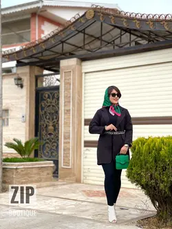 مانتو کتی دخترونه کمر زنجیردار(۱۳۳۰)