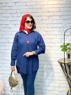 شومیز مانتویی سرمه ای خشگل (1596)