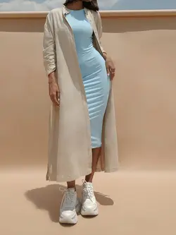 پیراهن بلند دکمه دار