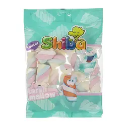 مارشمالو میوه ای مدل twister شیبا مقدار 100 گرم