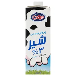 شیر پاکتی پر چرب (3%) میهن 1 لیتری