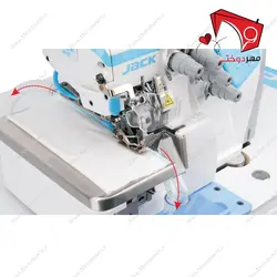 چرخ خیاطی سردوز سه نخ کامپیوتری سر قائمی زن جک مدل C5 با مکش بادی