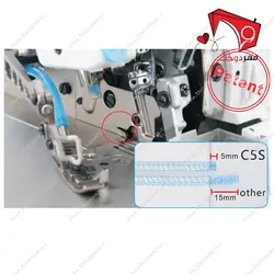 چرخ خیاطی سردوز سه نخ کامپیوتری سر قائمی زن جک مدل C5 با مکش بادی