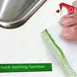 چرخ خیاطی سردوز سه نخ کامپیوتری سر قائمی زن جک مدل C5 با مکش بادی