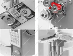 چرخ خیاطی راسته دوز دو سوزن دو ماکو استپ دار هایلید مدل GC20528-DZA
