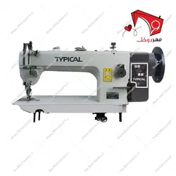 چرخ خیاطی صنعتی دو پایه تیپیکال ۸ درجه دهنه بلند موتور سرخود مدل GC0313D