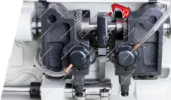 چرخ خیاطی دوپایه مبل دوزی دو سوزن دو ماکو دهنه بلند تیپیکال مدل GC20606-L18