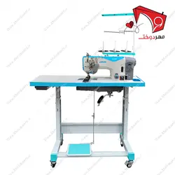 چرخ خیاطی دو سوزن دو ماکو استپ دار کمپلت ریز موتور سر خود جک مدل ۵۸۴۵۰B