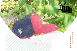 کیف عینک چرمی مدل دل