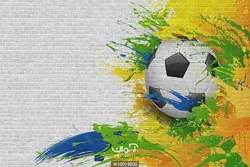 پوستر دیواری طرح توپ فوتبال کد 10014600