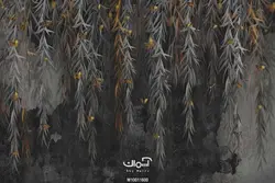 پوستر دیواری طرح برگ و پروانه کد 10011600