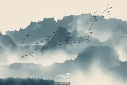 پوستر دیواری هنری جنگل و پرنده کد 10010300