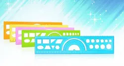 خط کش 30 سانتی نقاله دار