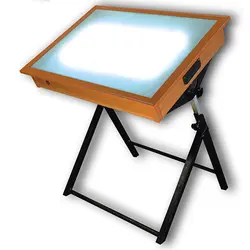میز نور مهندسی با پایه متحرک 100*80