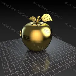 دانلود فایل سه بعدی دکوری سیب طلایی